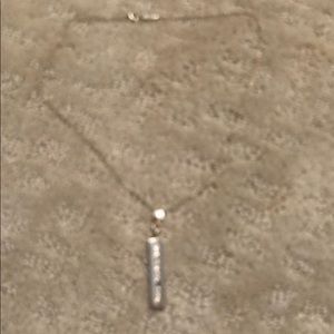 Faux Tiffany bar necklace